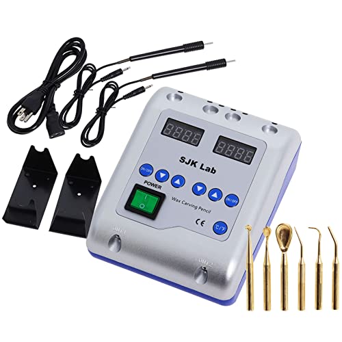 Dental Electric Wax Carver, Dual-Pen Wax Carving Pen Knife with 6 Wax Tips