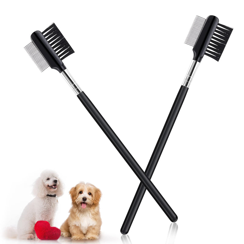 cobee Double-Head Metal Grooming Comb for Dogs, Puppies, and Cats - 2 Pcs Booger, Flea, Crust, Mucus, and Tear Stain Remover - BeesActive Australia