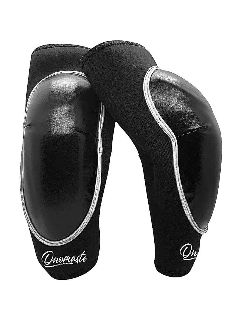 Muay Thai MMA Thai Elbow Protector Elbow Protector Tendinite Elbow Guard (Black*Black, Single)