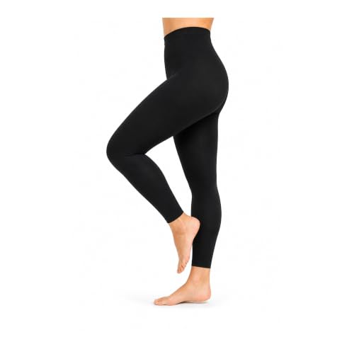 beister Compression Pantyhose 20-30 mmHg, Medical Leggings Footless Women Black X-Large