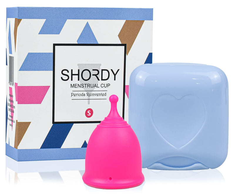 SHORDY Menstrual Cup, Single Pack (Small) with Box, Soft & Flexible, Copa Menstrual Kit for Women | Up to 12 Hours of Comfort, Eco-Friendly & Safer Alternative to Pads & Tampons (Pink) 1 Count (Pack of 1) Pink_small - BeesActive Australia
