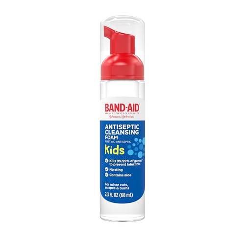 BAND-AID Brand Antiseptic Cleansing Foam for Kids, 2.3 Fl. Oz 2.3 Fl Oz