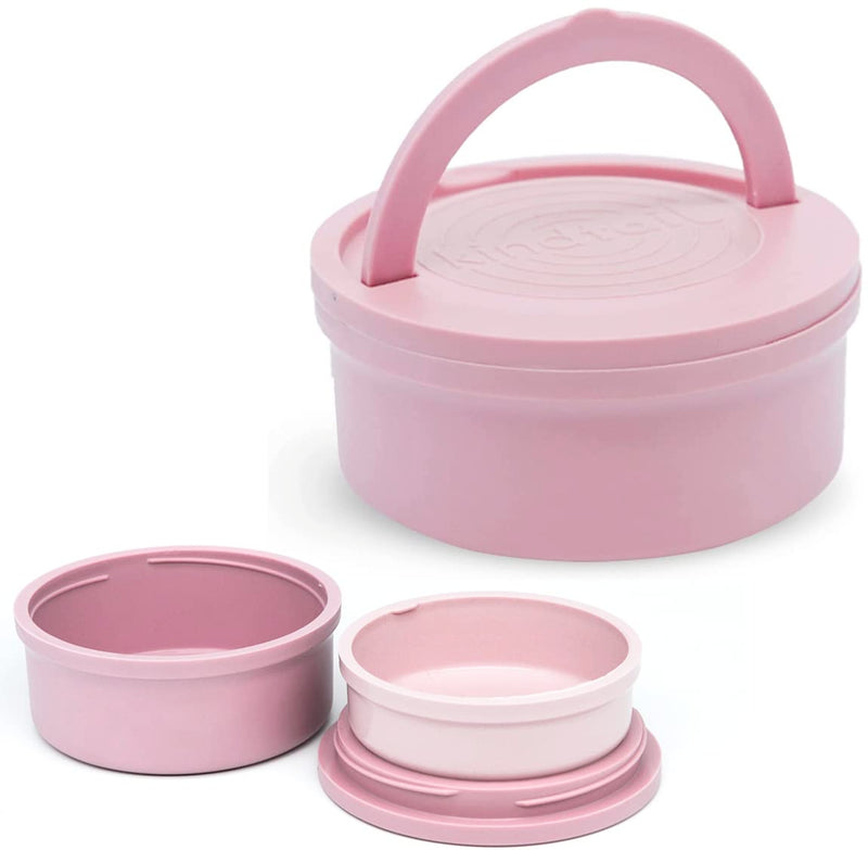 KindTail Bowls, Travel Dog Bowls, Portable Pet Bowls, Microwave and Dishwasher-Safe Dog Bowls with Lid and Handle, Inner Bowl with 10oz Capacity and Outer Bowl with 20oz Capacity… (Small, Rose Pink) Small - BeesActive Australia