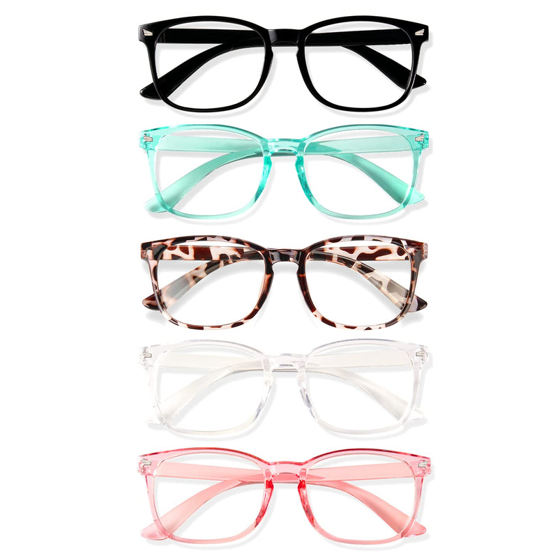Anti Blue Light Glasses for Women Men -5Pair Blue Light Blocking Glasses, UV400 Anti-Glare Computer Glasses Women 5 Pack Mix Color-2 - BeesActive Australia