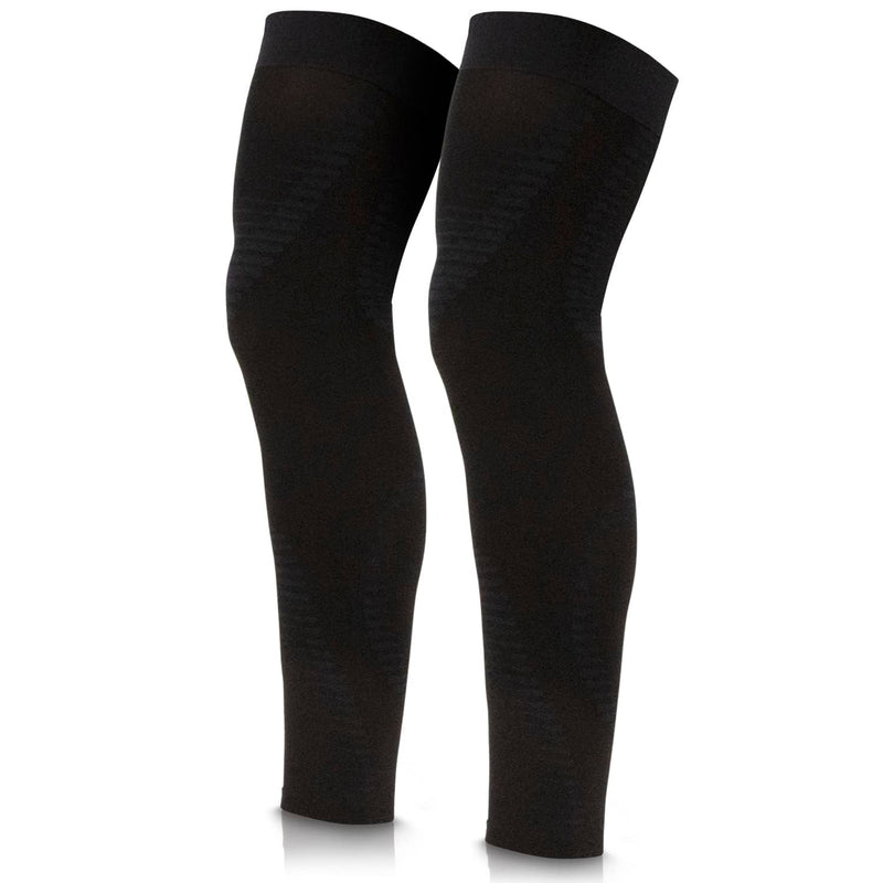 Vive Full Leg Compression Sleeves for Men & Women (Pair) - Knee, Calf, & Thigh Support Brace Wrap for Basketball, Football, Wrestling - Footless Long Running Accessories for Shin Splints (Medium) Medium - BeesActive Australia