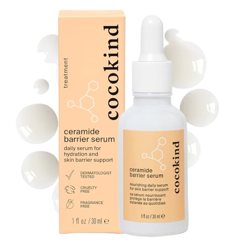 Cocokind Ceramide Barrier Serum, More Hydrating Than Hyaluronic Acid, Serum to Reduce Dryness, All Skin Types including Sensitive Skin, Fragrance Free, Cruelty Free, 1 fl oz 1 Fl Oz (Pack of 1)