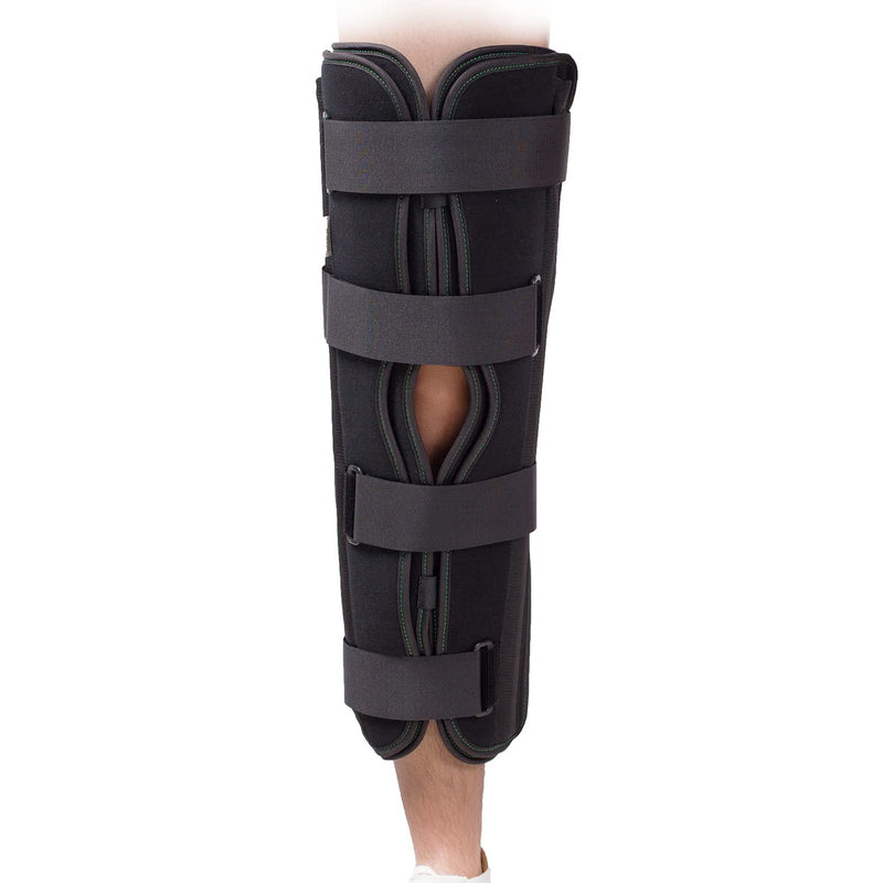 3-Panel Knee Immobilizer Full Leg Support Brace 21" Length Aluminum alloy Straight Knee Splint - for Knee Pre-and Postoperative & Injury or Surgery Recovery (Update Size M) Update Medium
