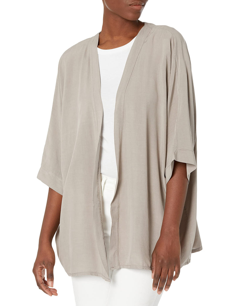 M Made in Italy Women's Lightweight Open Cardigan Large Taupe - BeesActive Australia