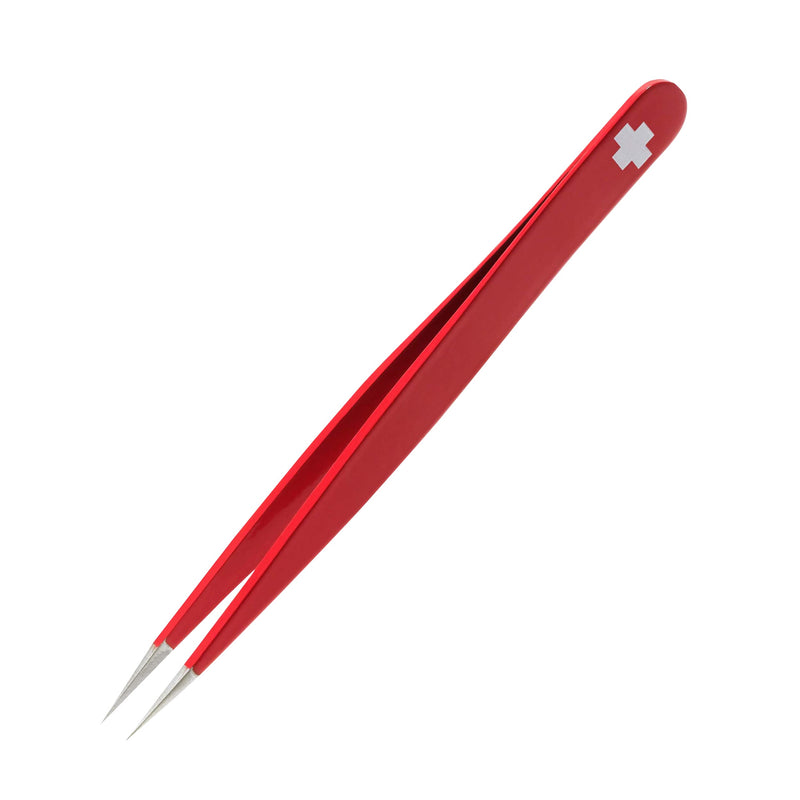 Rubis Swiss Cross Stainless Steel Pointed Tweezers for Precise Eyebrows and Hair Removal, 1K001,Rubis Switzerland Swiss Made World Renowned Precision - BeesActive Australia