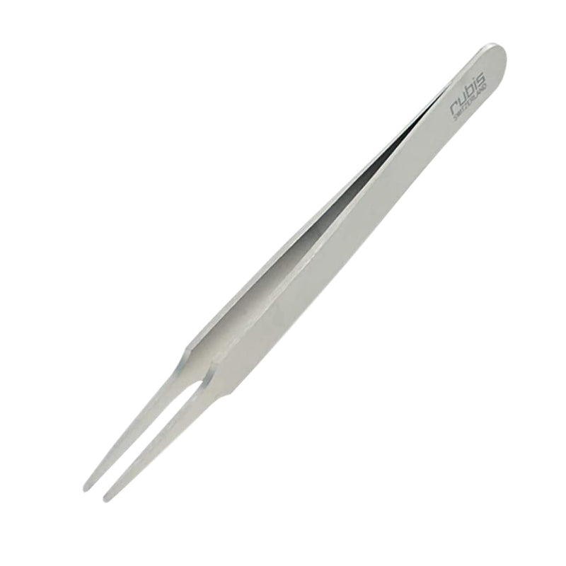 Rubis Stainless Steel Eyelash Tweezers with Straight Tips for Attaching False Eyelashes, 1K2A02,Rubis Switzerland Swiss Made World Renowned Precision - BeesActive Australia