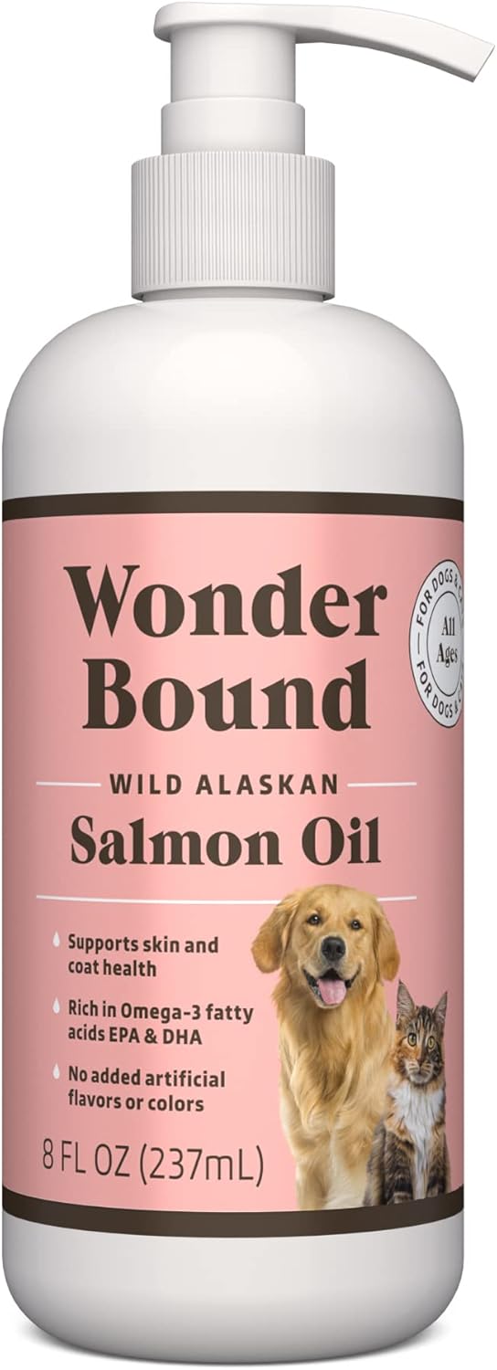Amazon Brand - Wonder Bound Wild Alaskan Salmon Oil for Dog, Cat, 8 fl oz - BeesActive Australia