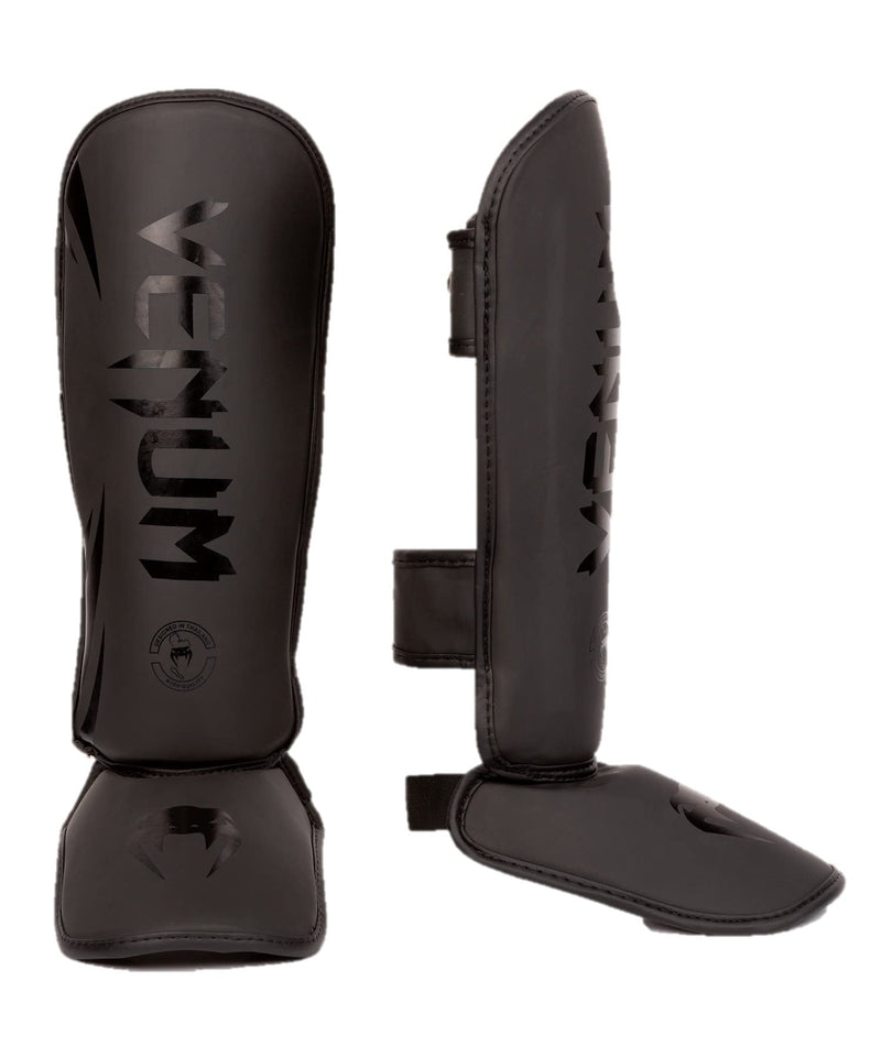 Venum Challenger Kids Shin Guards Medium Black/Black - BeesActive Australia