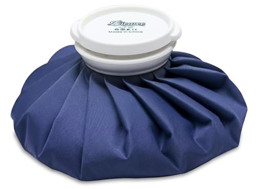 BICAREE Ice Pack for Injuries Reusable, Ice Bags Hot Water Bag for Hot & Cold Therapy and Pain Relief with Cover, No-Leak Elastic Breathable Ice Bag, Size 9" 9''