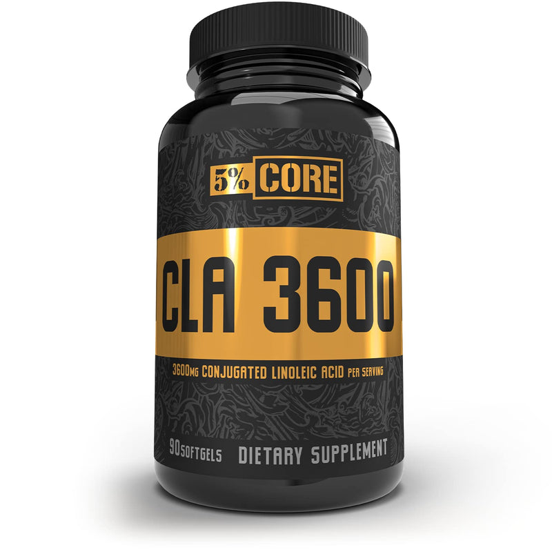 5% Nutrition Core CLA Supplement for Weight Loss, Metabolism Support & Muscle Preservation | 3,600 mg of Conjugated Linoleic Acid from 4,500 mg of Safflower Oil (30 Servings / 90 Softgels) - BeesActive Australia