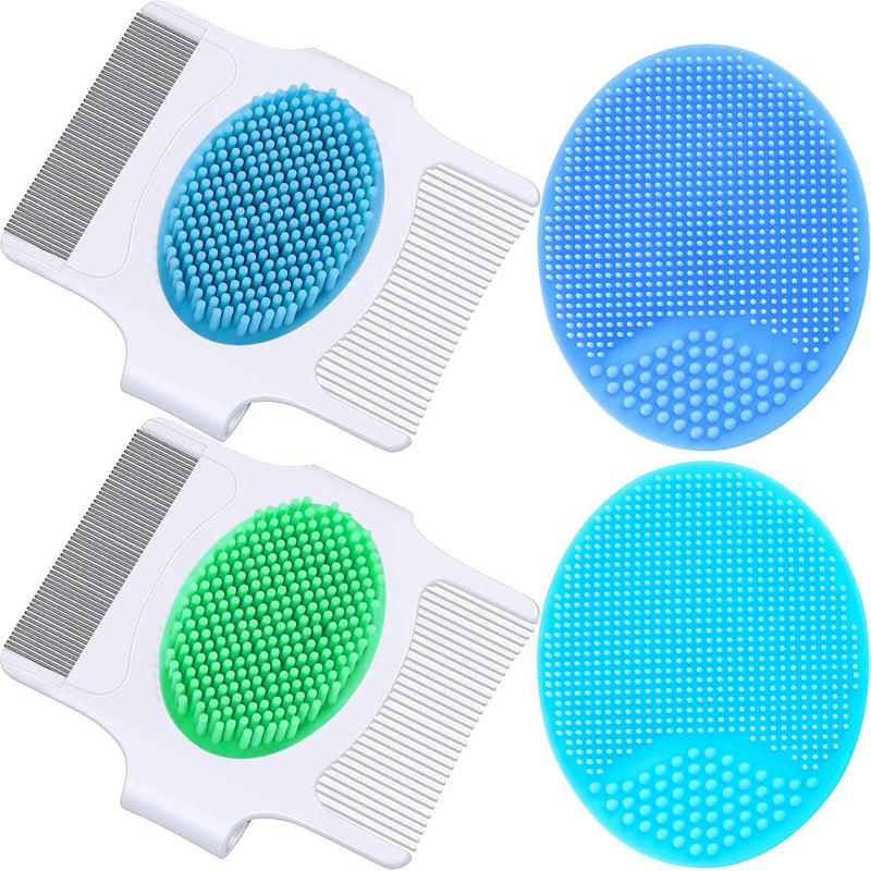 Cradle Cap Brush and Comb, Cradle Cap Brush Safe Baby's Scalp Brush with Soft Rubber Bristles, Help Gently Massage Care Scalp - BeesActive Australia