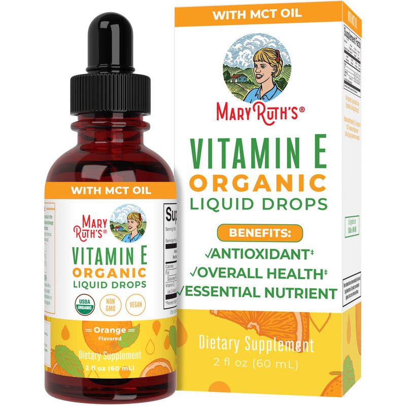 MaryRuth Organics USDA Vitamin E Liquid Drops 2 Month Supply | Bone and Joint Health | Cognitive Health for Adults and Kids | Sugar Free, Vegan, Non-GMO, Gluten Free | 2 Ounces - BeesActive Australia