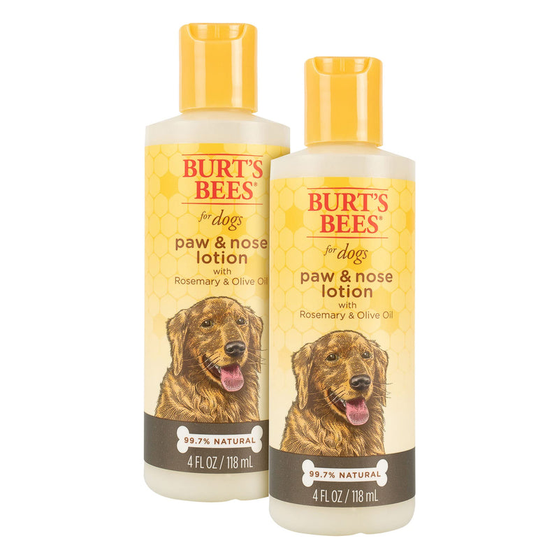 Burt's Bees for Pets for Dogs All-Naturally Derived Paw & Nose Lotion with Rosemary & Olive Oil - Best Treatment for All Dogs and Puppies With Dry Nose and Paws, 4 Oz - 2 Pack 4 Fl Oz (Pack of 2) - BeesActive Australia