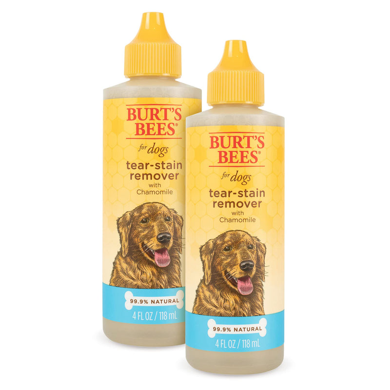 Burt's Bees for Pets Tear Stain Remover for Dogs with Chamomile,2pk, 99.9% Natural Origin Formulas, Dog Tear Stain Remover, Dog Eye Cleaner, 2pk, 4 oz 4 Fl Oz (Pack of 2) - BeesActive Australia