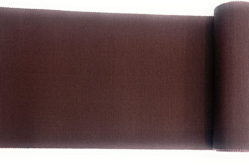 4.3/8'' Grosgrain Ribbon - Brown Made in Switzerland -2 Yards , Ribbon: 50% Silk , 50 % Cotton - BeesActive Australia
