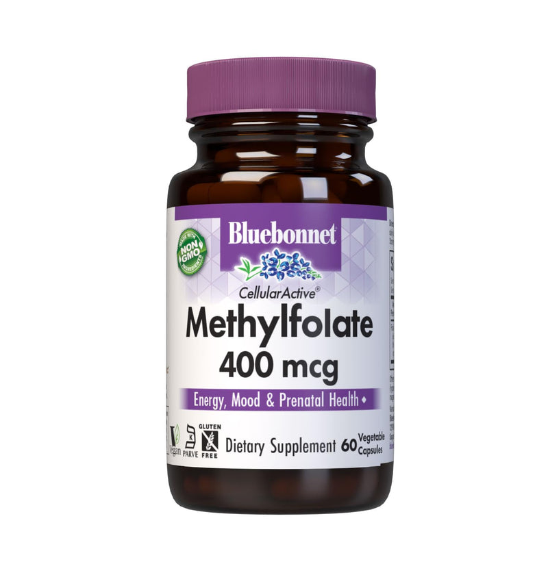 BlueBonnet Nutrition CellularActive Methylfolate 400 mcg | Energy & Mood; Non-GMO, Vegan, Kosher, Gluten-Free 60 Count (Pack of 1)