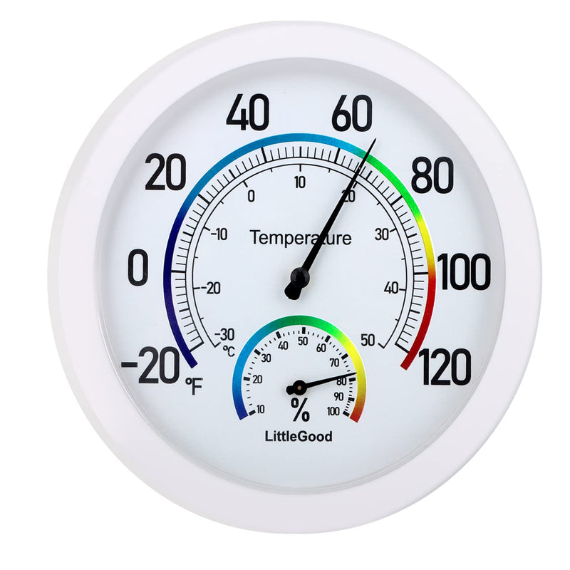 6" Thermometer Indoor with Humidity Gauge - Wall Thermometer/Hygrometer for Home Decorative, Updated Analog Dial Temperature Humidity Monitor for Room Temp - BeesActive Australia