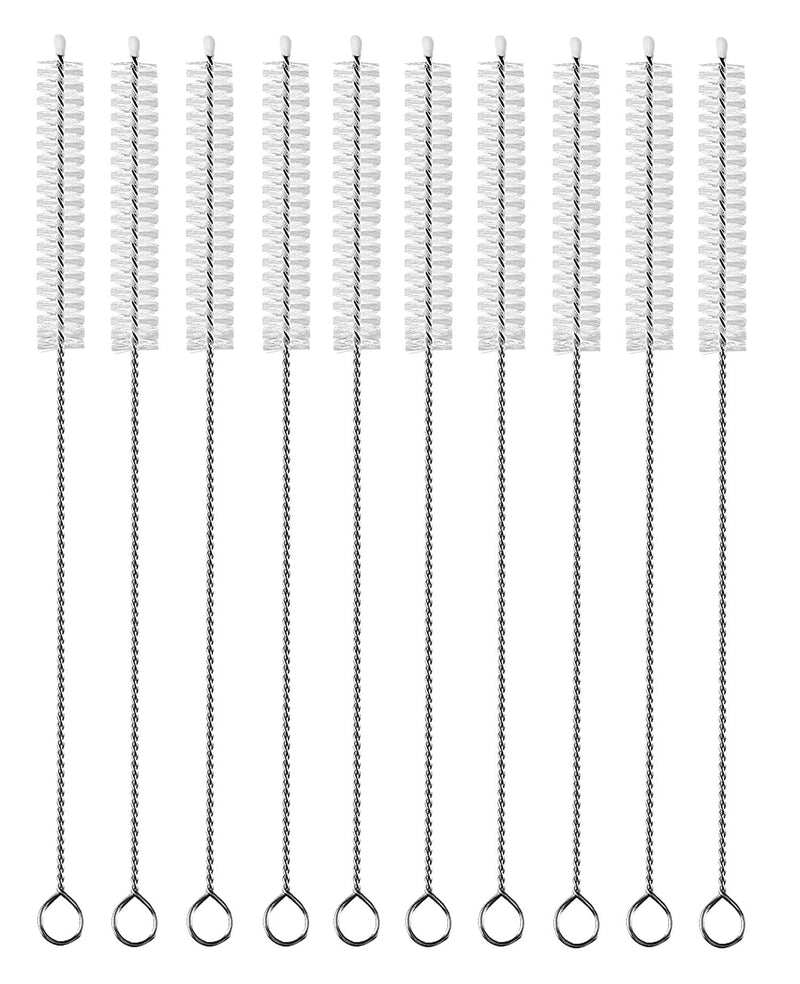 Long Straw Cleaner Brush Extend 10 inch, Wide 10mm diam Pipe Cleaners, Long Brush for Sippy Cup, Water Bottle and Tubes, Drinking Straw Cleaning Brush Set 10 Pack - BeesActive Australia
