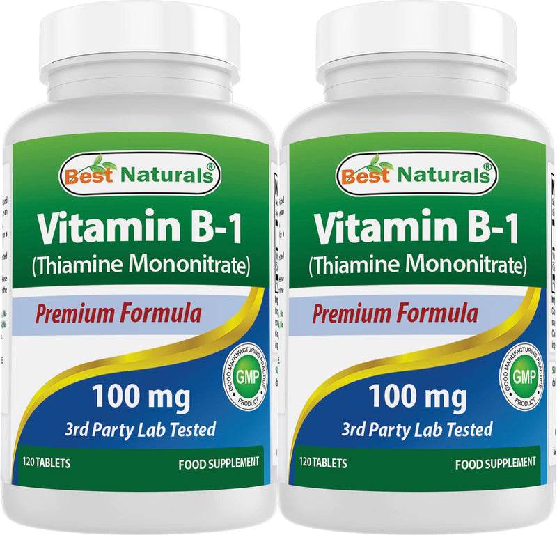 Best Naturals Vitamin B1 as Thiamine Mononitrate 100 mg 120 Tablets (120 Count (Pack of 2)) 120 Count (Pack of 2)