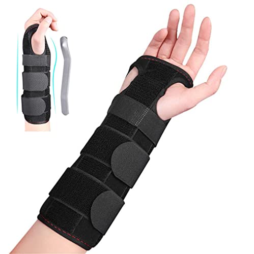 Carpal Tunnel Splint Brace, Adjustable Night Sleep Wrist Support Brace with Aluminum Bar, Hand Support Wrist Splint for Men Women Tendinitis Arthritis Joint Pain Relief, Fits Left and Right Hand