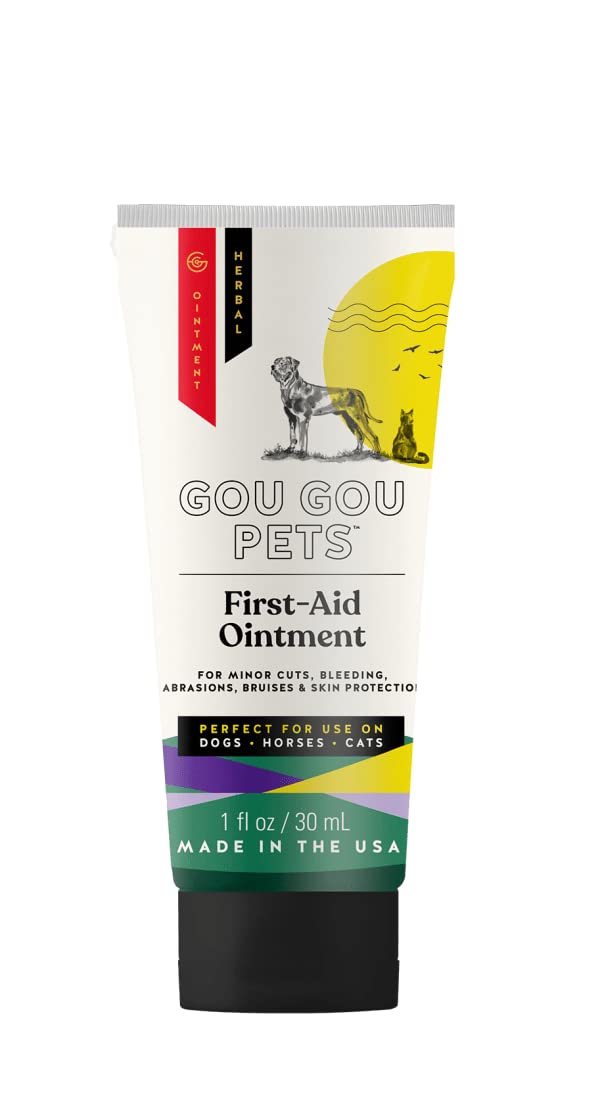 First Aid Ointment Holistic Natural Derived Herbal for Dogs, Cats, Horses for Wounds: Minor Cuts, Bleeding, Abrasions, Slow-Healing Wounds, Open and Puncture Wounds – Made in USA – 1 oz - BeesActive Australia