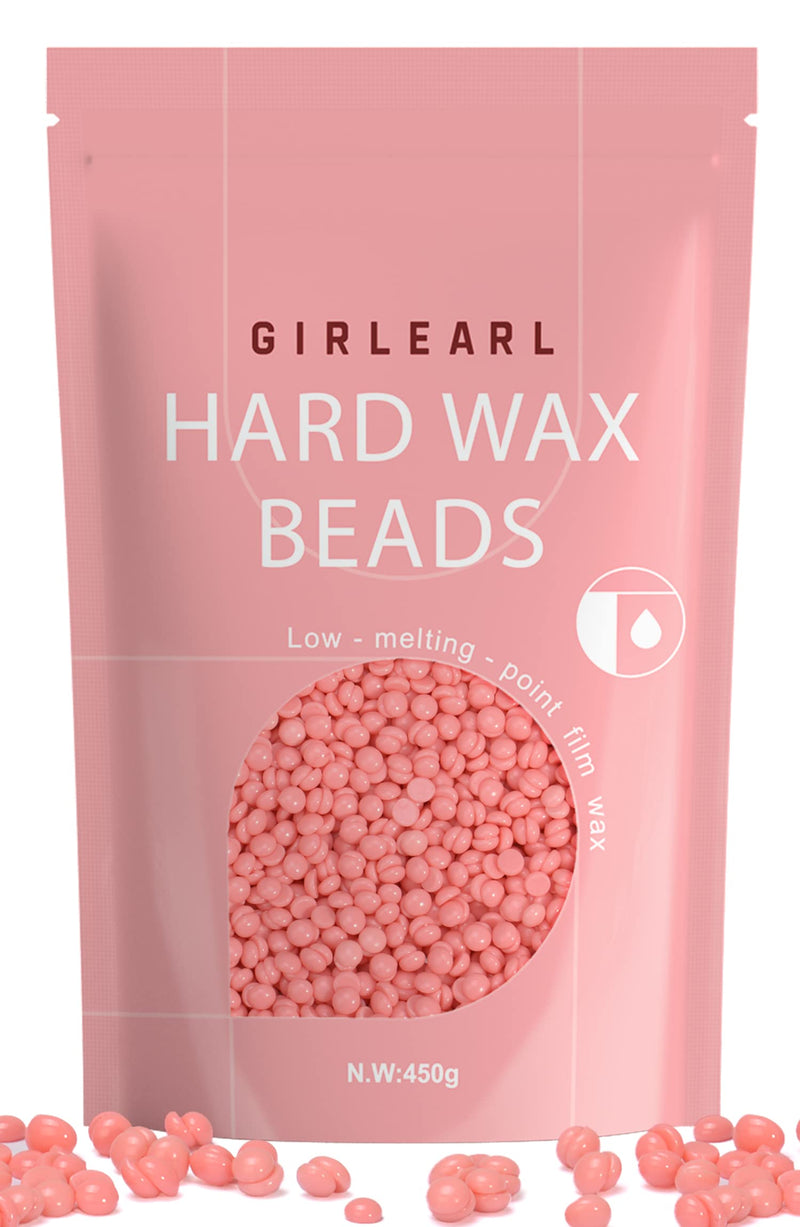 Hard Wax Beads, 1lb Wax Beans for Hair Removal Sensitive Skin with Rose Formula, Perfect for Full Body, Facial, Brazilian Bikini, and Legs at Home Wax Refill for Women Men (pink) A-Pink - BeesActive Australia