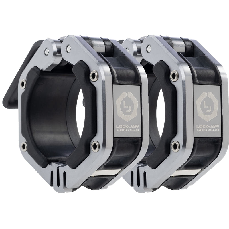 Lock-Jaw Flex Quick Release Aluminum Barbell Collar with Magnet (Grey) Grey - BeesActive Australia