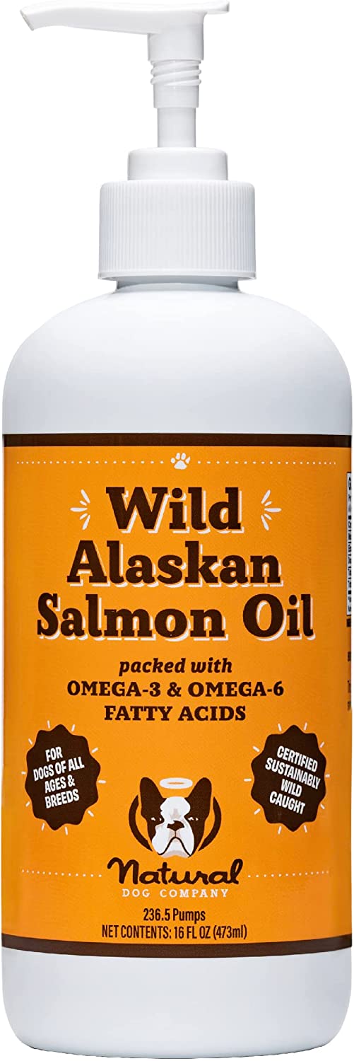 Wild Alaskan Salmon Oil for Dogs Skin and Coat - Omega 3 Liquid Fish Oil Supplement for Dog Allergy Relief - Supports Hip and Joint, Itchy Skin Relief & Shedding - Dog Skin and Coat Supplement (16oz) - BeesActive Australia