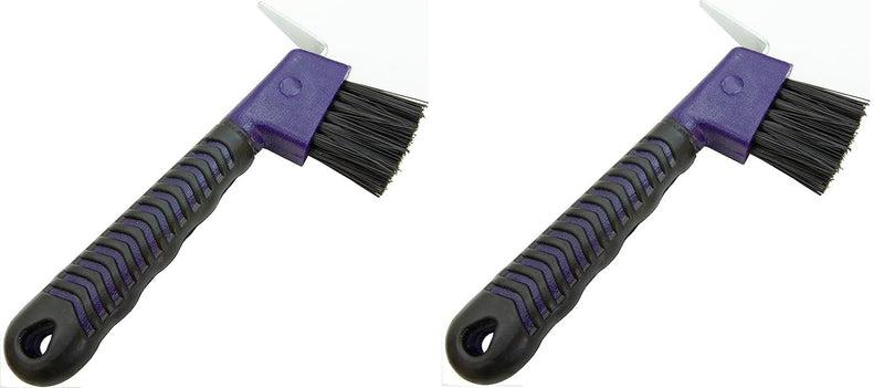 Hoof Pick Brush with Rubber Handle - 2 Pack Purple 2 Pack - BeesActive Australia