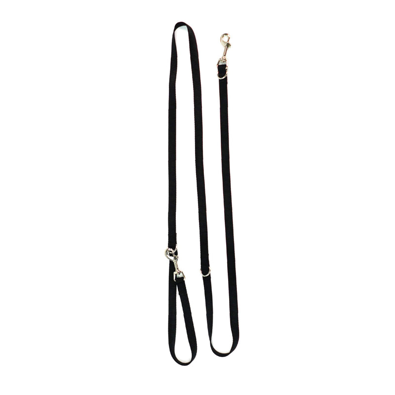 Blue-9 Multi-Function Hands Free Dog Leash, Double Attachment 6 Foot Adjustable Lead for Obedience, Running, and Agility Training (Black, Medium Large) - BeesActive Australia