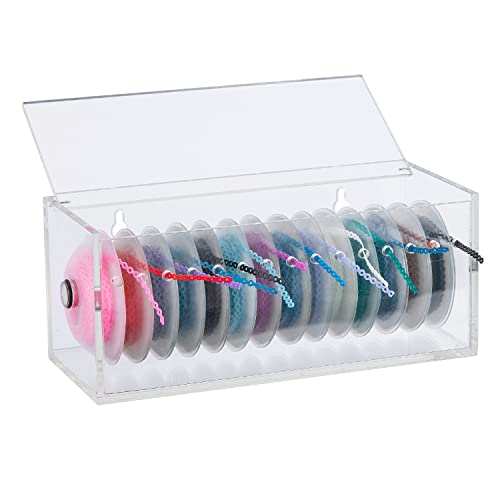 Power Chain Organizer Case - Dental Orthodontic Elastic Rubber Chain Dispenser Orthodontic Braces Rubber Band Acrylic Holder with Lid