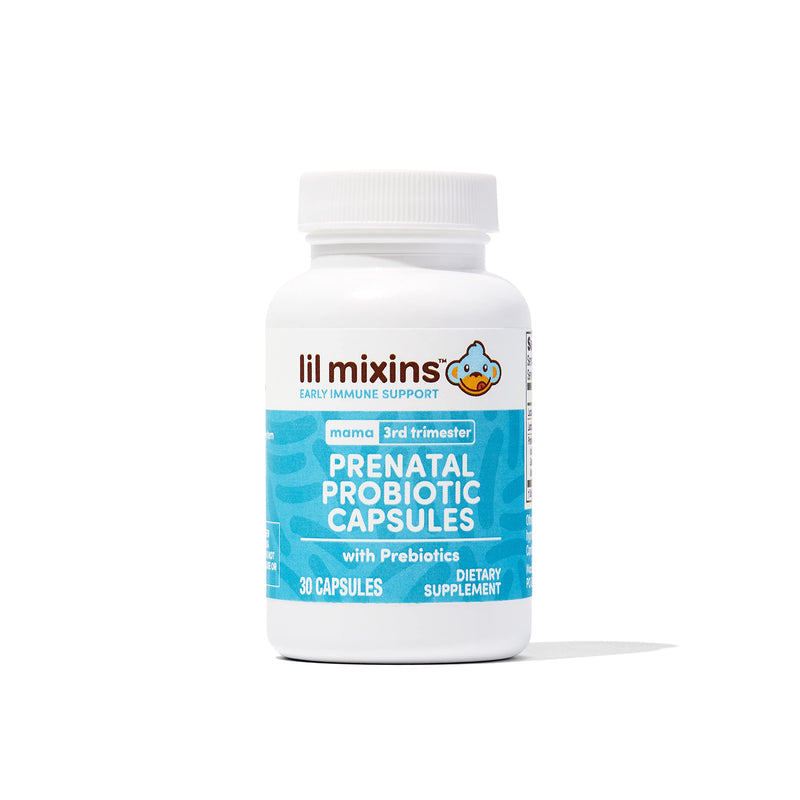 Lil Mixins Early Allergen Prenatal Probiotics Supplement for Women & Baby | Allergy Prevention Starts Before Birth, Immune Support & Feminine Health, L Rhamnosus & Acidophilus, 1-Month Supply