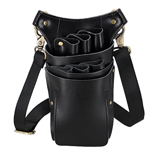 Scissors Bag, Leather Barber Hairdressing Scissor Shears Holster