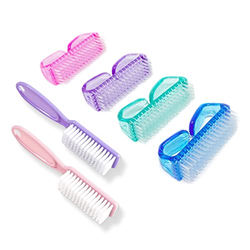 6 Pack Handle Grip Nail Cleaning Brush, Fingernail Brush Color B