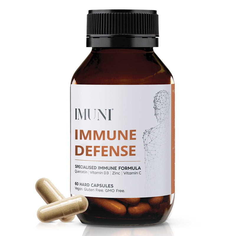 IMUNI Allergy Support & Immune Defense | Quercetin Supplement | Seasonal Allergy Support | Supports Histamine Balance | Daily Immune Support | Vitamin C, Zinc & Herbal Formula | 60 Vegan Capsules
