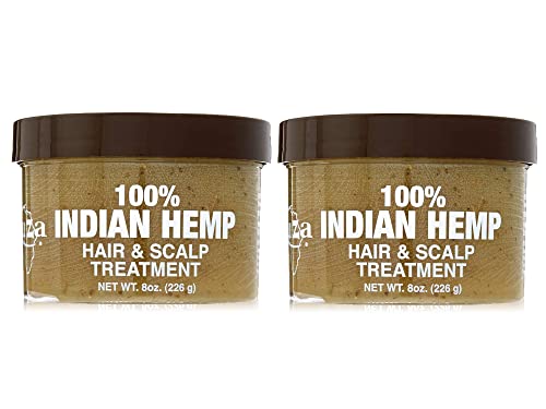 Kuza 100% Indian Hemp Hair & Scalp Treatment 8oz - Smooth, Soften and Moisturize (Pack of 2)
