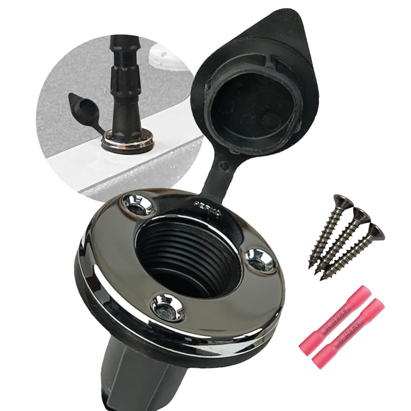 YOLOtek Veteran Owned - PERKO - Threaded Base Secure Boat Navigation Lights for Stern or Bow - Boat Accessories (Round) Round - BeesActive Australia