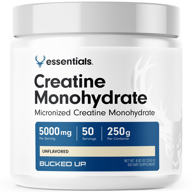 Bucked Up Creatine Monohydrate 250 Grams Micronized Powder, Essentials (50 Servings) - BeesActive Australia