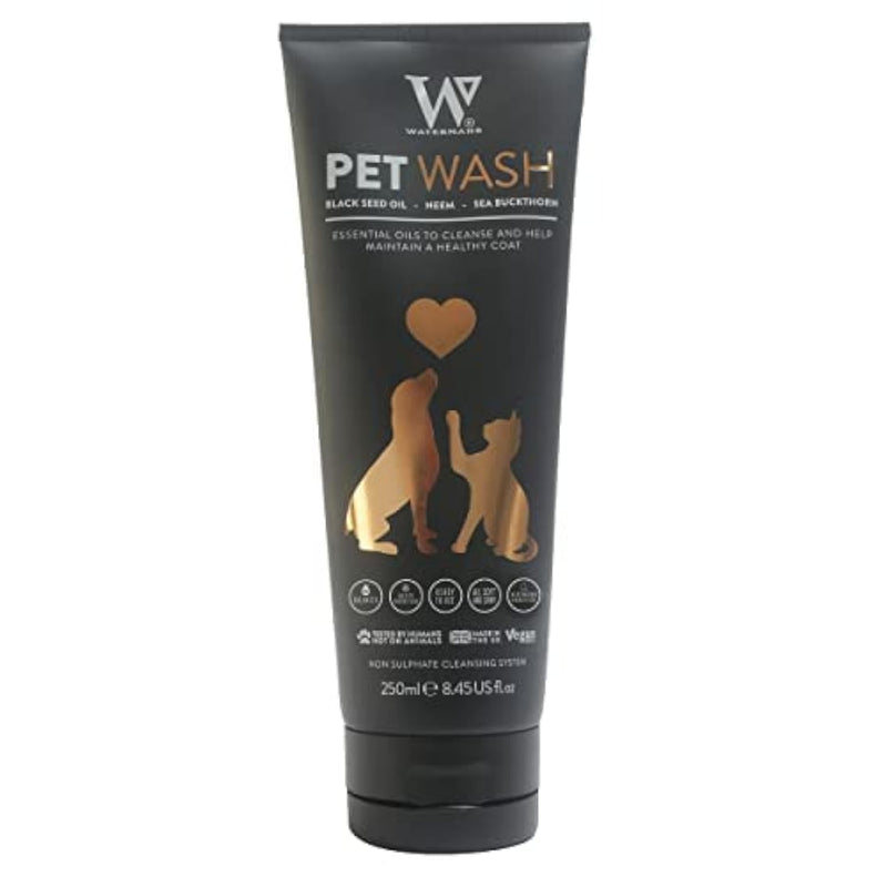 Watermans Cat & Dog Shampoo Wash - Antifungal, Natural & Antibacterial Head-to-Tail Wash - Bubble Grooming for Smelly, Itchy Skin, Dandruff & Pet Allergies - Paraben-Free & Deodorizing - PawsPlanet Australia