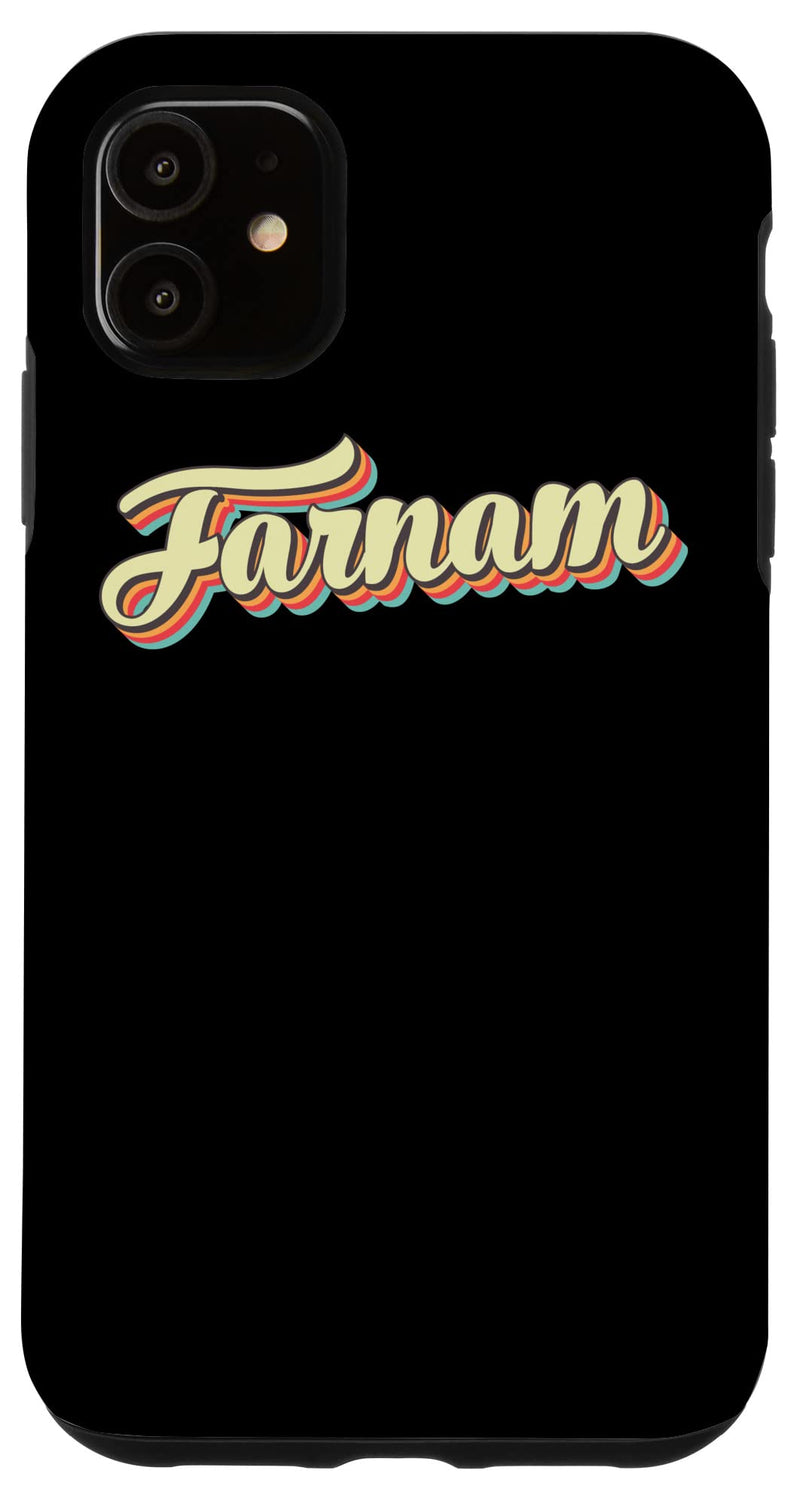 iPhone 11 Farnam TShirt Retro Art Baseball Font Vintage Case iPhone 11 - BeesActive Australia