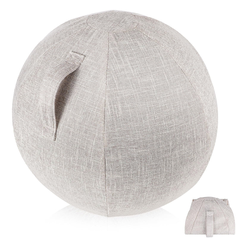 Veemoon Yoga Ball Covers Balance Ball Covers Stability Projector for Office Home Gym Without Yoga 55cm Beige