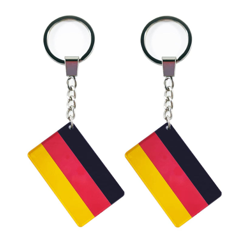 QQSD Germany Flag Keychain German Key Ring (2 Pack) - BeesActive Australia