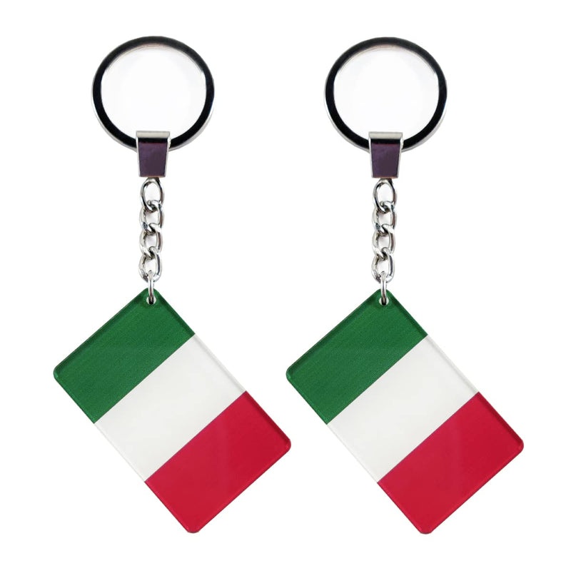 QQSD Italy Flag Keychain Italian Key Ring (2 Pack) - BeesActive Australia