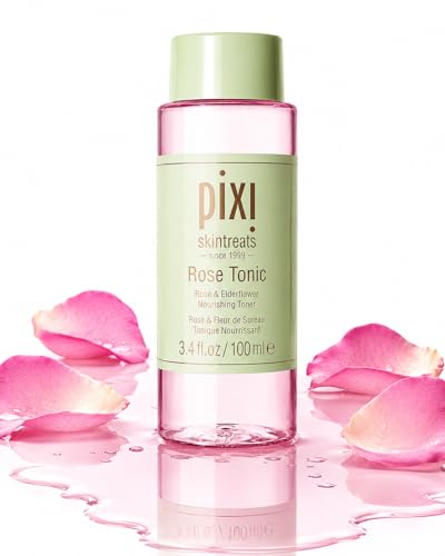 Pixi Rose Tonic Rose Hydrosol Toner Hydrates Skin, Minimize Redness, Rehydrates and Replenishes, 100mL/ 3.4 fl oz 3.4 Fl Oz (Pack of 1)