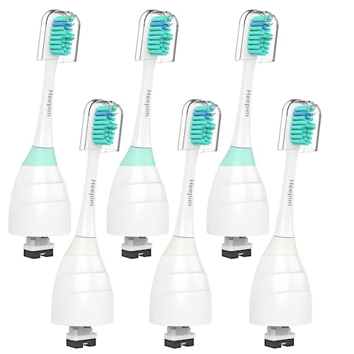 Replacment Heads Compatible with Philips Sonicare, for E-Series Essence, for Xtreme, for Elite, for Advance, and for CleanCare Electric Toothbrush, Toothbrush Replacment Heads Refills, 6 Pack 6-pack