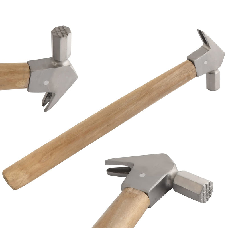 Professional Horse Shoe Hoof Farrier Octagon Nail Driving Hammer Wooden Handle 12oz VT-165 - BeesActive Australia